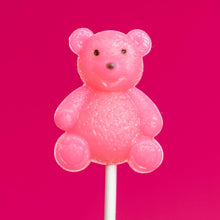 Load image into Gallery viewer, Pink Teddy Bear Lollipops - Watermelon (24 Pieces)