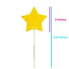 Load image into Gallery viewer, Sparkly Baby Blue Star Lollipops - Blue Raspberry (24 Pieces)