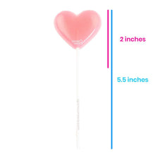 Load image into Gallery viewer, Sparkly Pink Heart Lollipops (24 Pieces) - Watermelon Flavor
