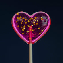 Load image into Gallery viewer, Sparkly Pink Heart Lollipops (24 Pieces) - Watermelon Flavor
