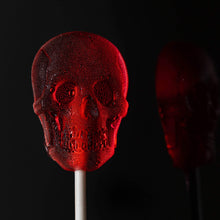 Load image into Gallery viewer, Red Sugar Skull Lollipops - Cherry (24 Pieces)
