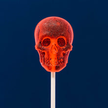 Load image into Gallery viewer, Red Sugar Skull Lollipops - Cherry (24 Pieces)
