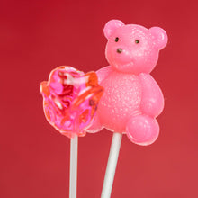 Load image into Gallery viewer, Pink Teddy Bear Lollipops - Watermelon (24 Pieces)
